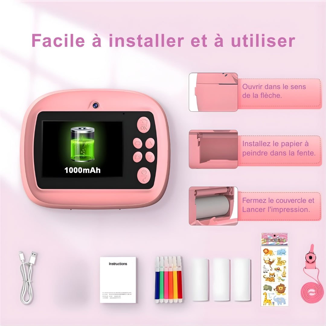Mini Cam – Appareil photo à impression instantanée