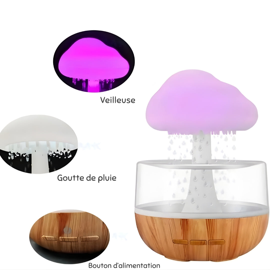 CloudRain™ – Diffuseur de gouttes d'eau au bruit de pluie